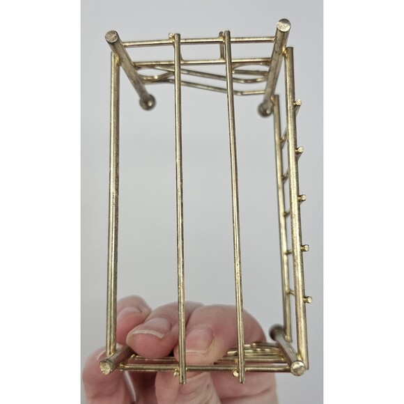 Vtg Dollhouse Miniature Faux Brass Day Bed Rocking Chair End Table Gold - Picture 3 of 8